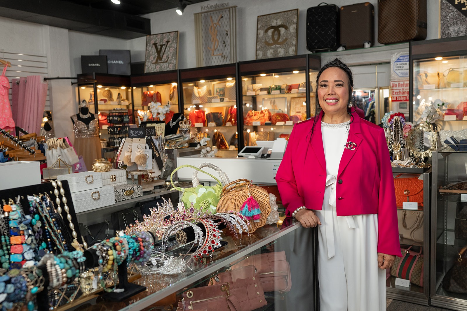 Elsa Lacuna in her boutique, Love, Fashion & More