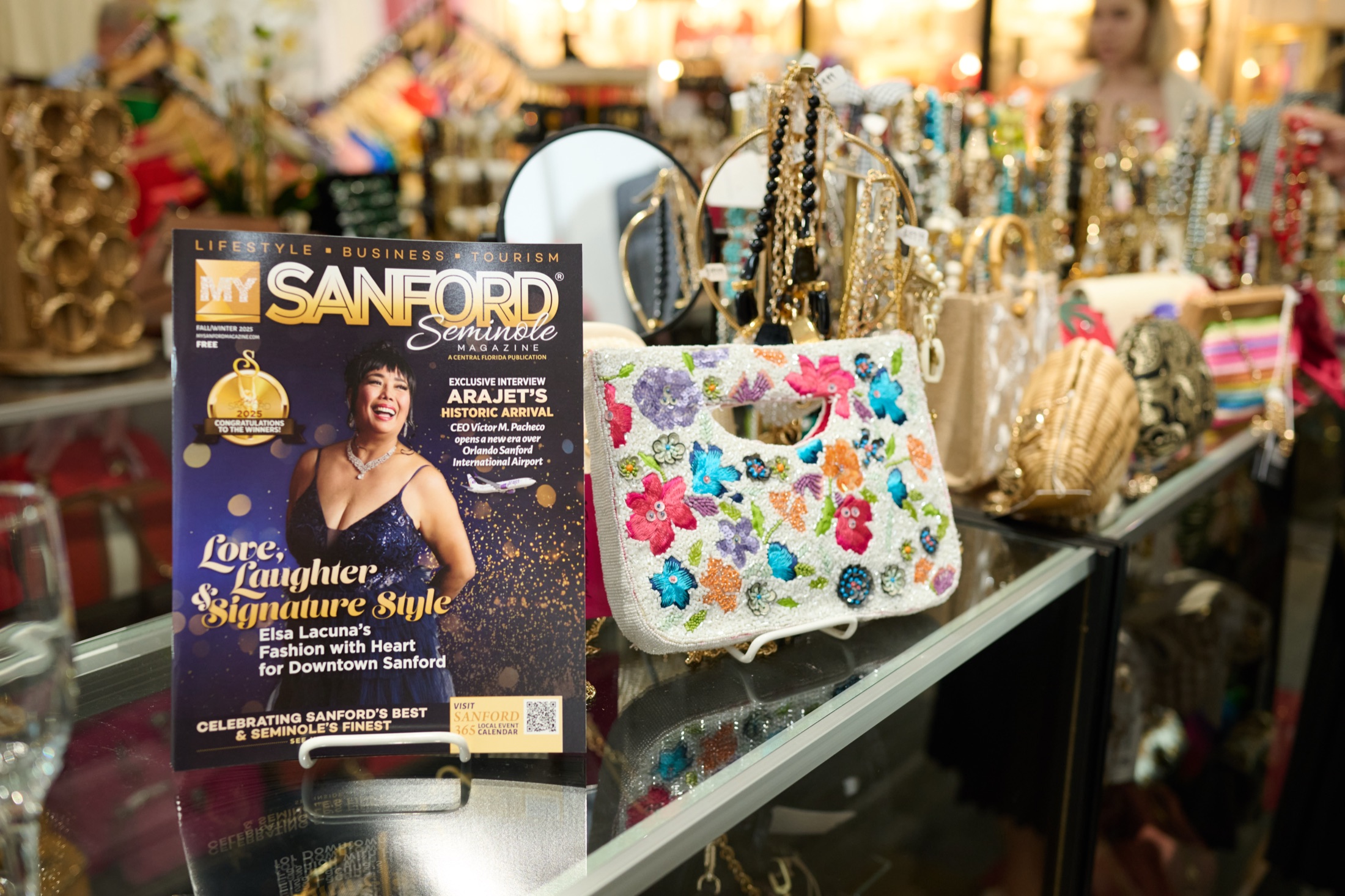Inside the boutique in Historic Downtown Sanford