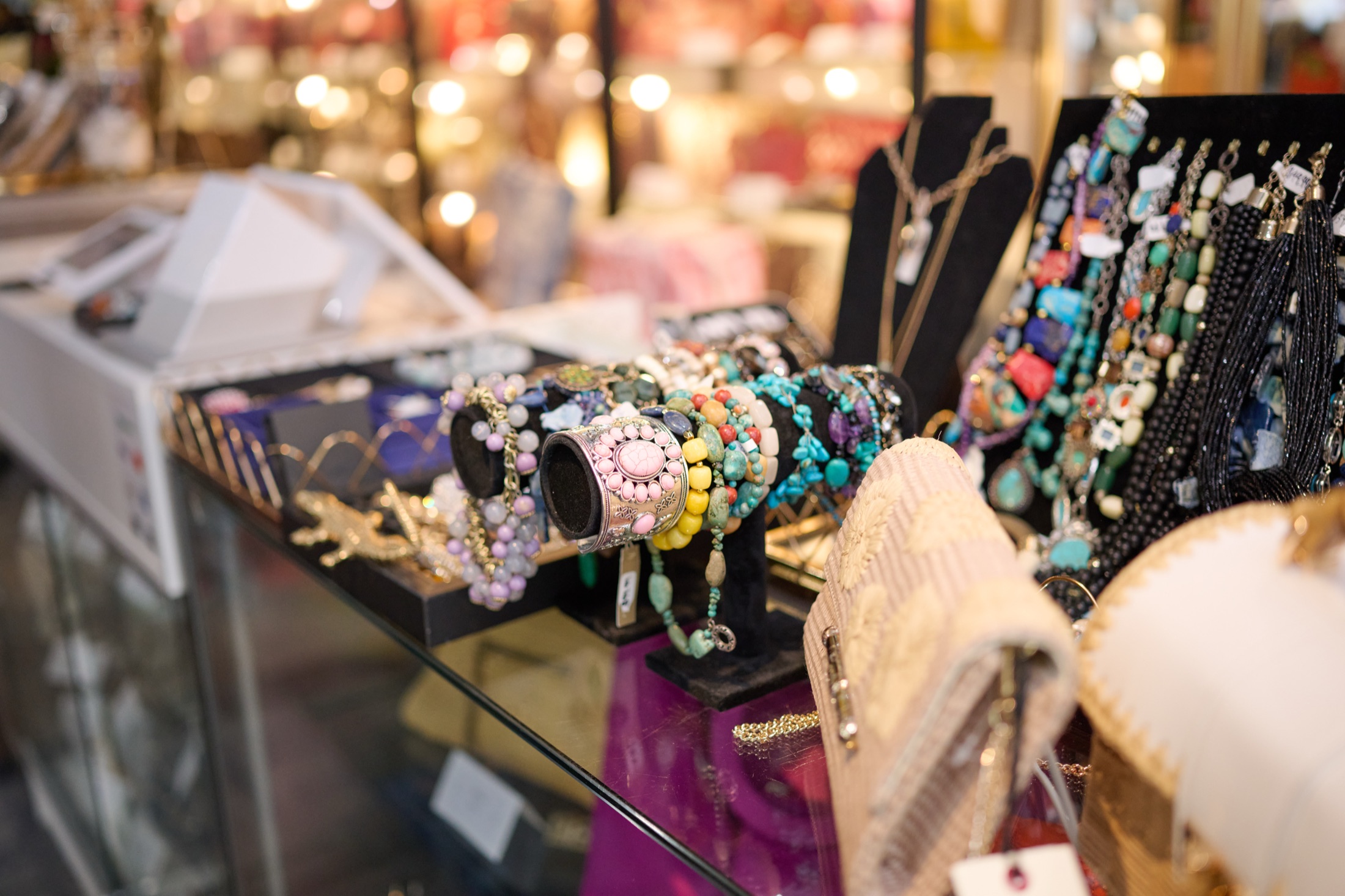 Layered jewelry at Love, Fashion & More